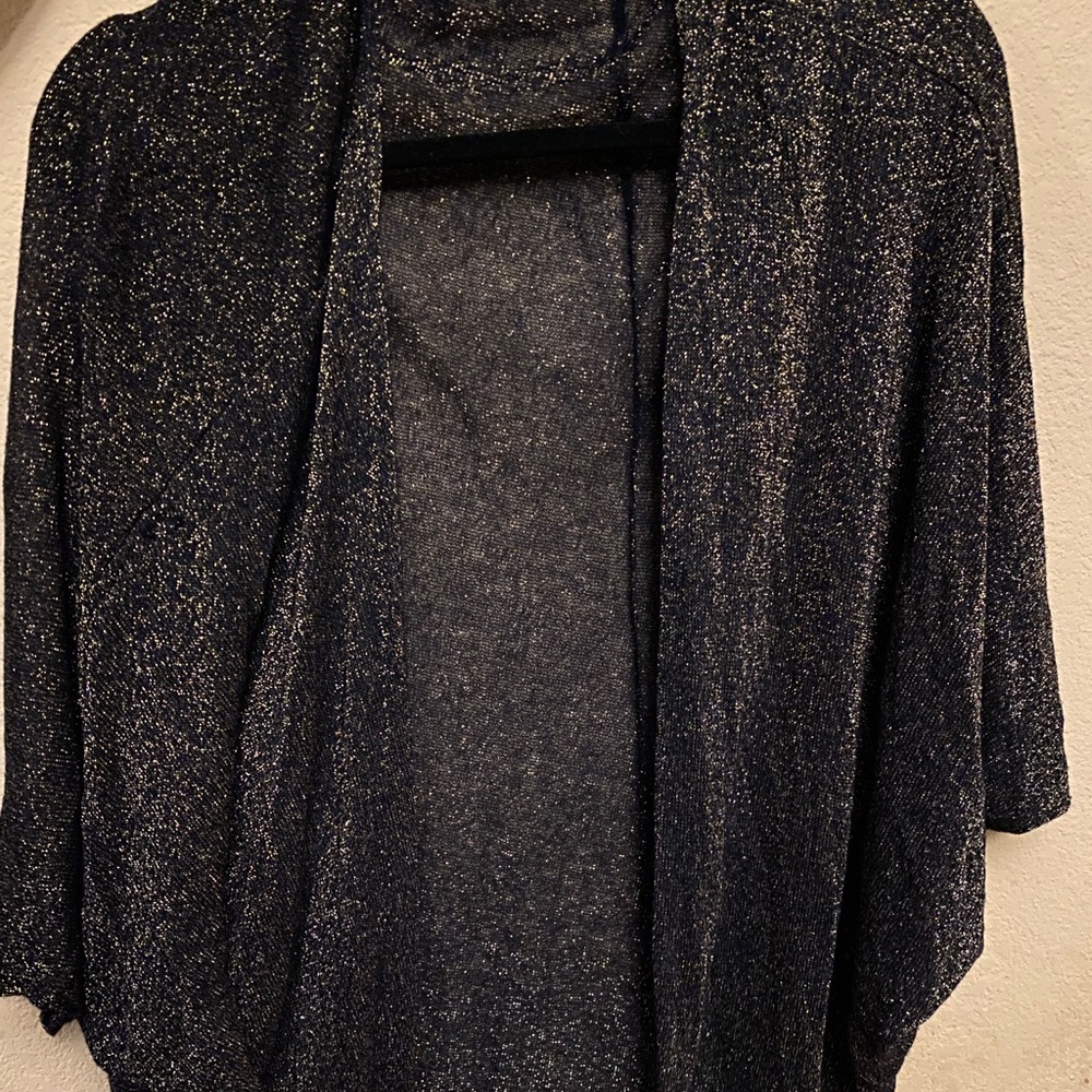 Sparkly long black cardigan